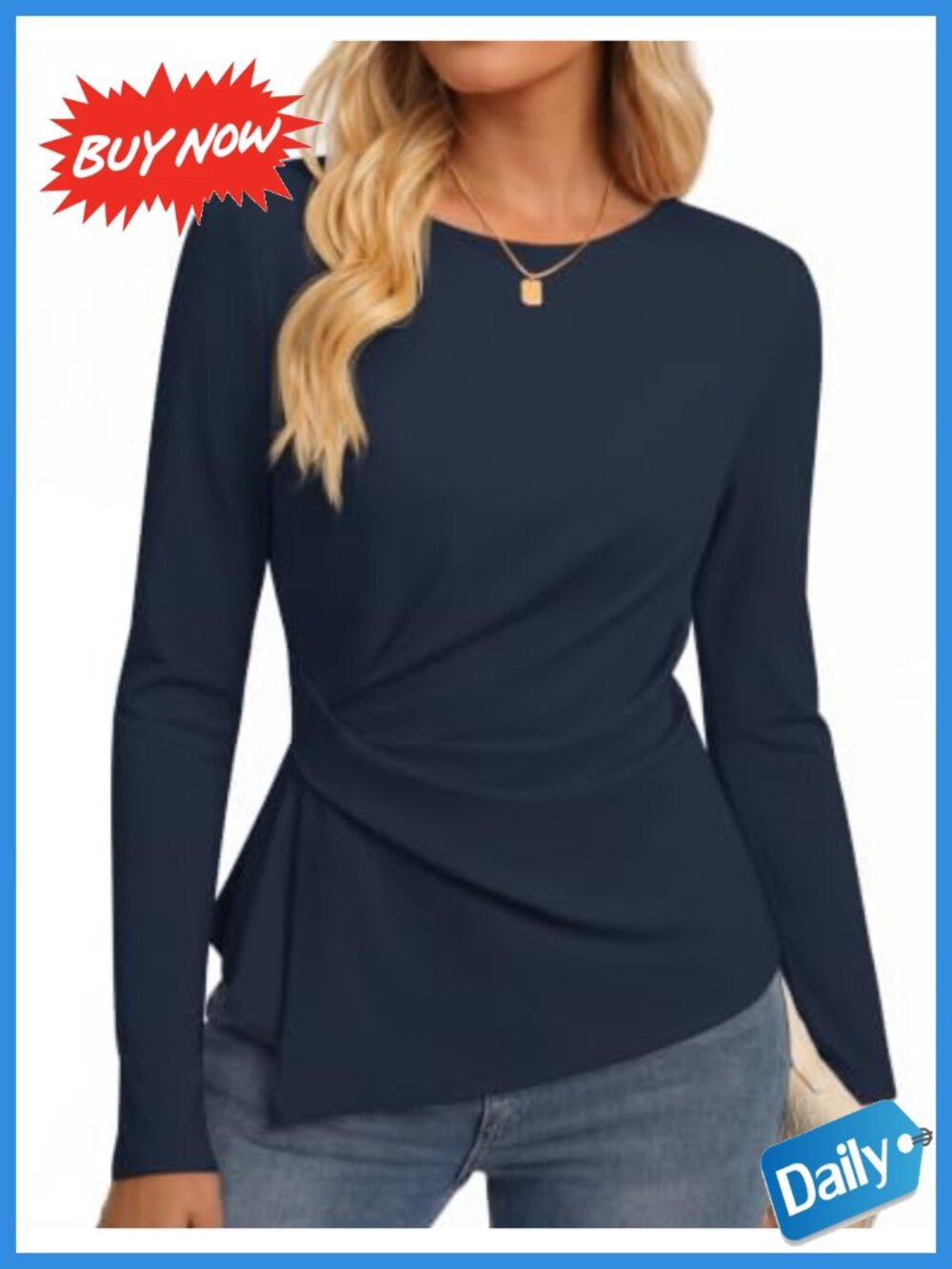 ZESICA Women's Long Sleeve Peplum Business Casual Top